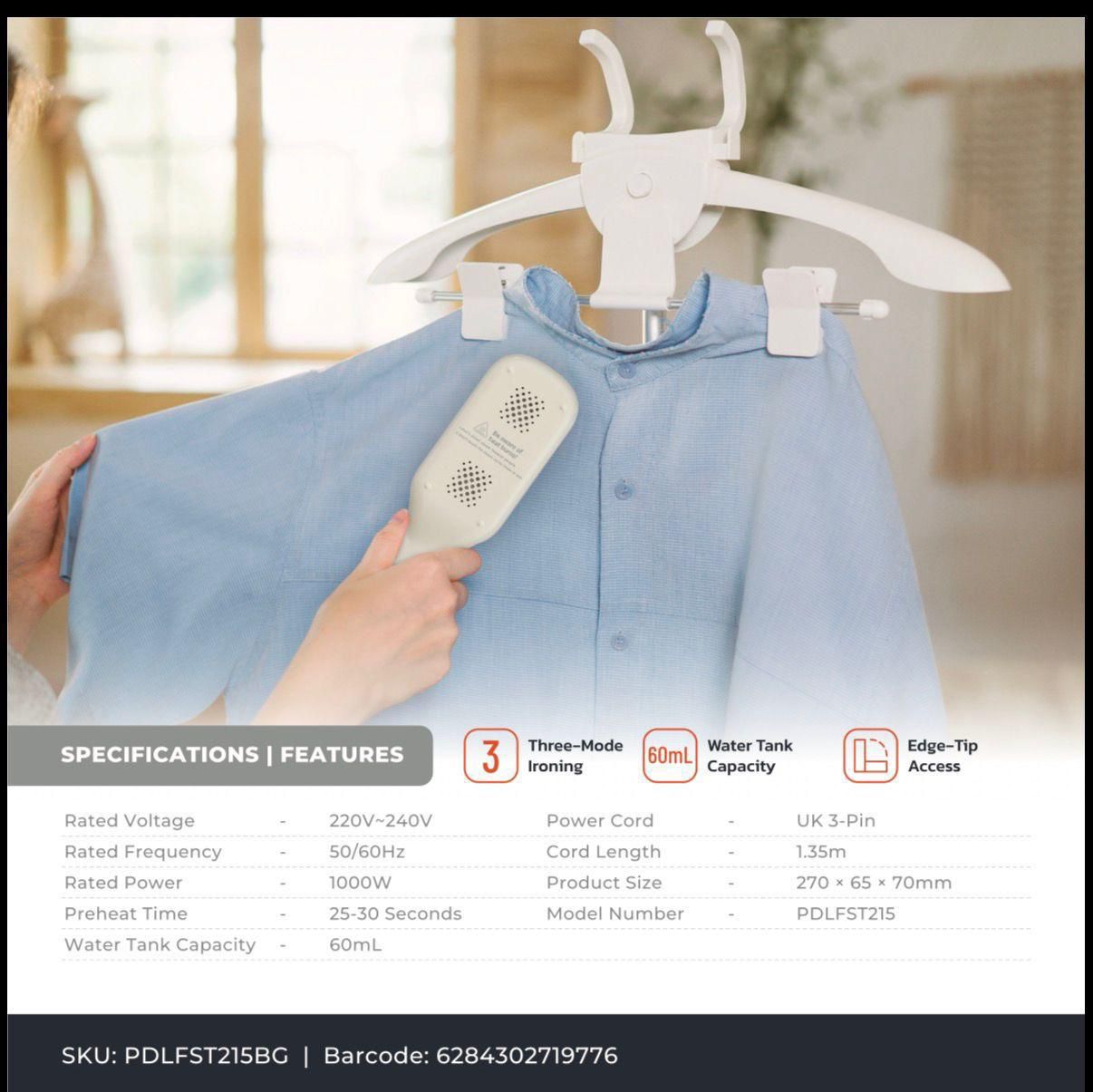 Porodo Lifestyle Handheld Mini Press Steam Iron [O] -  مكواة بخار محمولة - بورودو - بيج - كفالة 24 شهر