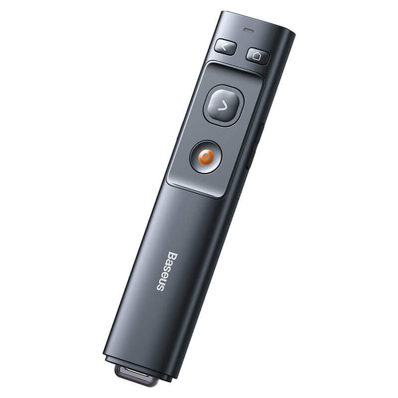 Baseus Orange Dot Wireless Presenter (Red Laser) Wireles Presenter [H]- مؤشر ليزر - للعروض التقديمية - البرزنتيشن - مناسب لجميع انواع الاجهزة والايبادات