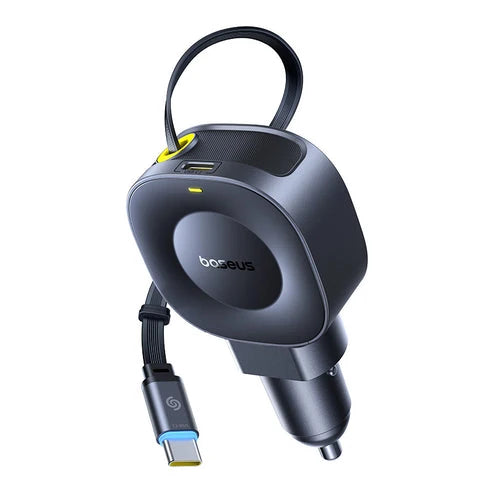 Baseus PrimeTrip VR2 Car Charger with Retractable Cable C+C 45W - Cosmic Black