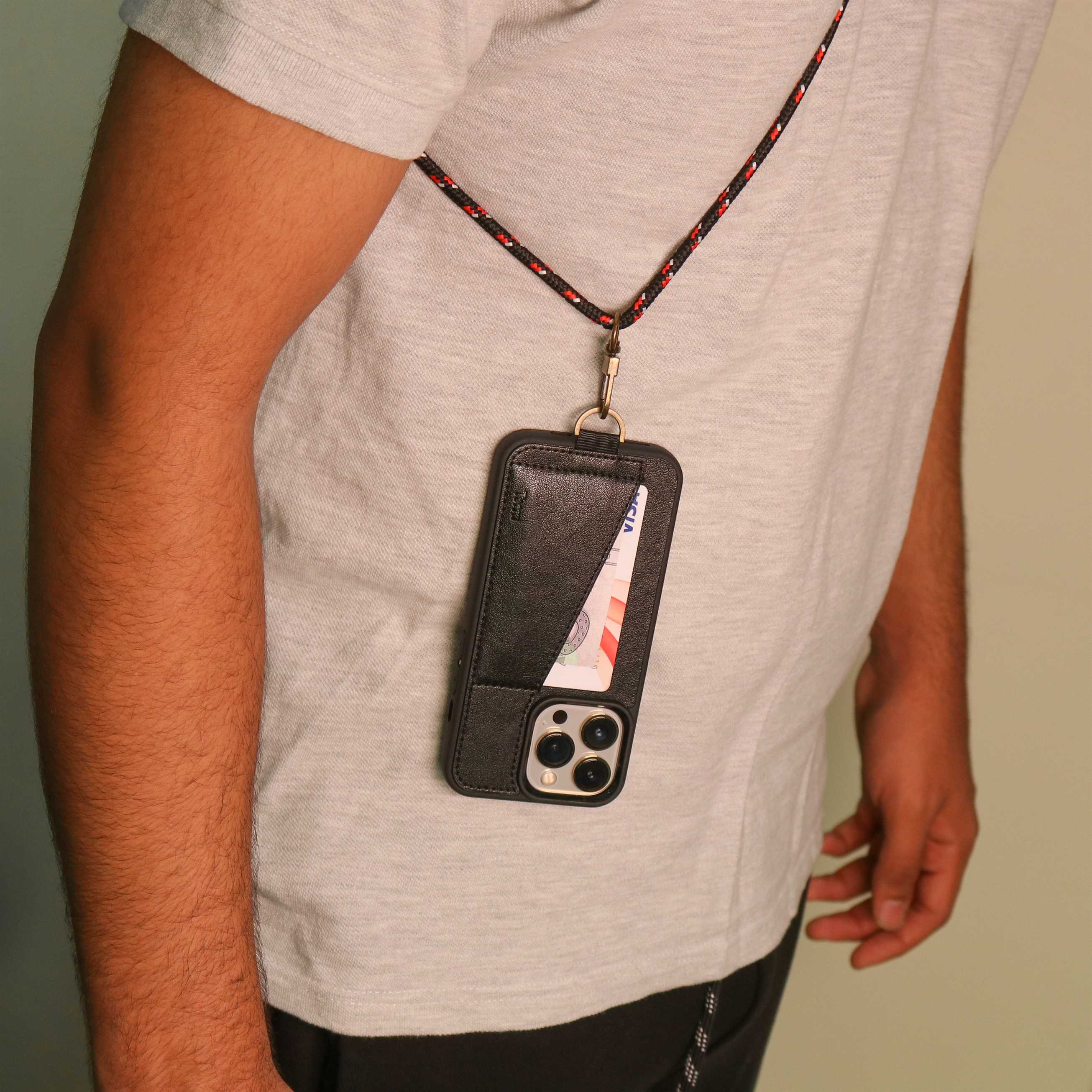 Torrii KOALA Case for iPhone 12 Pro MAX- Black - كفر حماية عالية مع محفظة للبطاقات وخيط علاقة - توري
