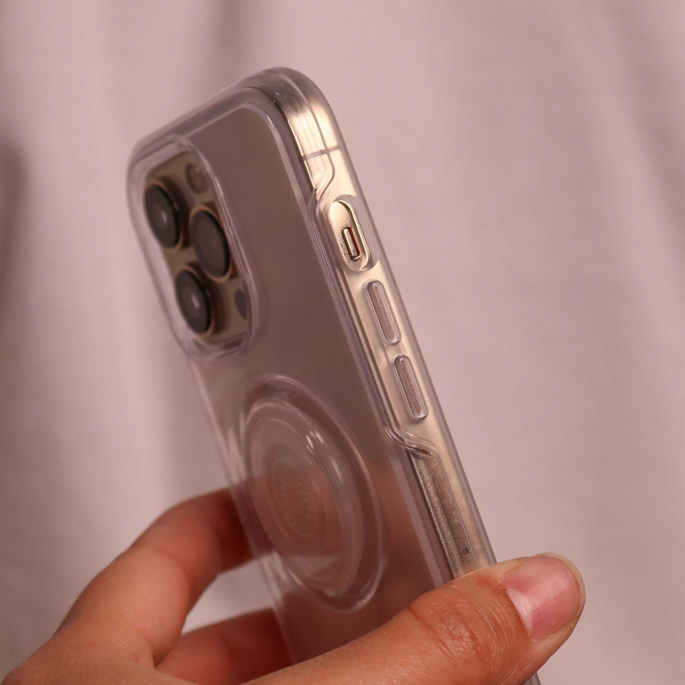 Otterbox Otter+Pop Symmetry Clear Case iPhone 12 mini - Clear - كفر حماية عالية مع مسكة دائرية بوب سوكت - اوتربوكس - شفاف