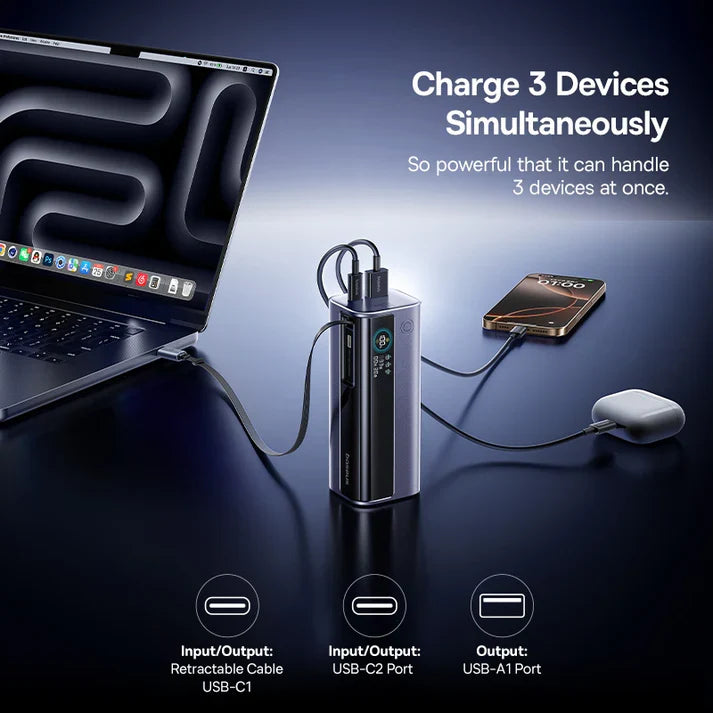 Baseus EnerGeek GR11 Power Bank with Retractable Cable 10000mAh 100W