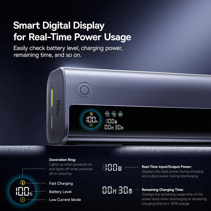 Baseus EnerGeek GR11 Power Bank with Retractable Cable 10000mAh 100W
