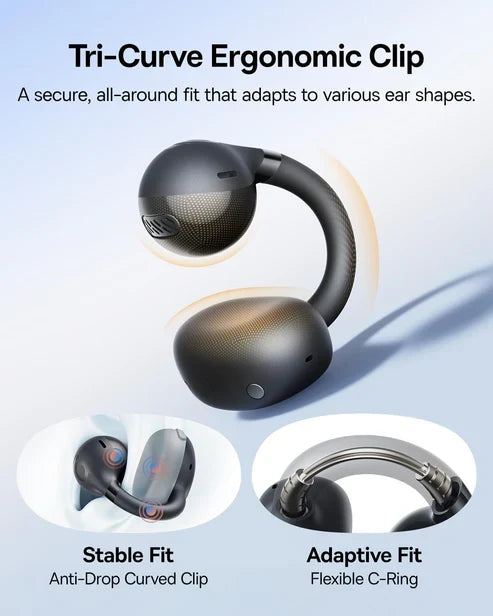 Baseus Bass BC1 Open-Ear TWS Earbuds – Black [D]-  سماعة بيسوس - بلوتوث - كفاله 12 شهر