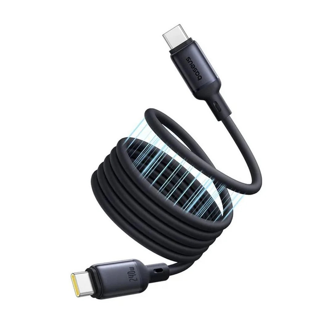 Baseus PicoGo 1m USB-C to USB-C 240W Magnetic Liquid Silicone Cable – Black