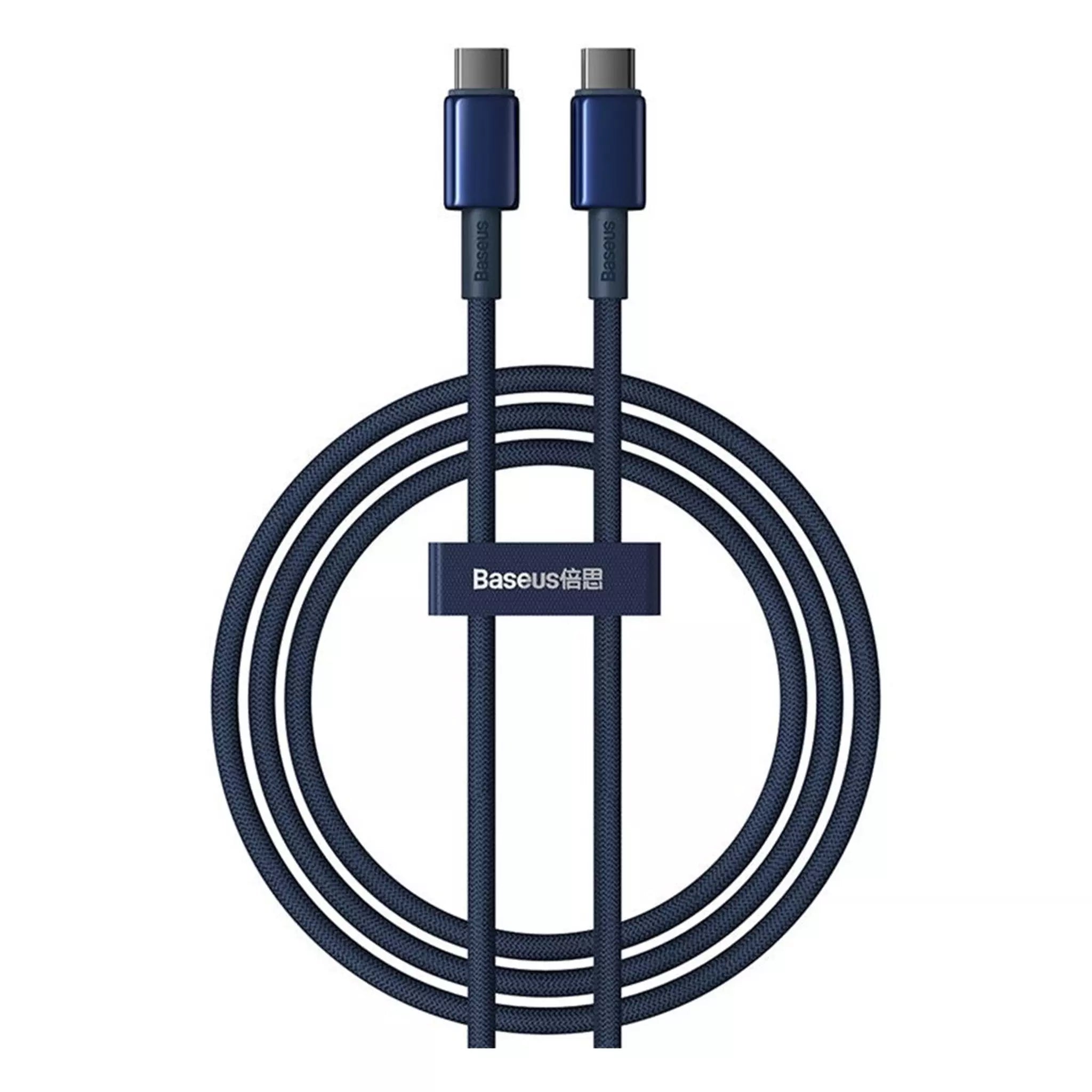 Baseus Tungsten Gold Fast Charging Cable USB-C to USB-C 100W 1m - Blue