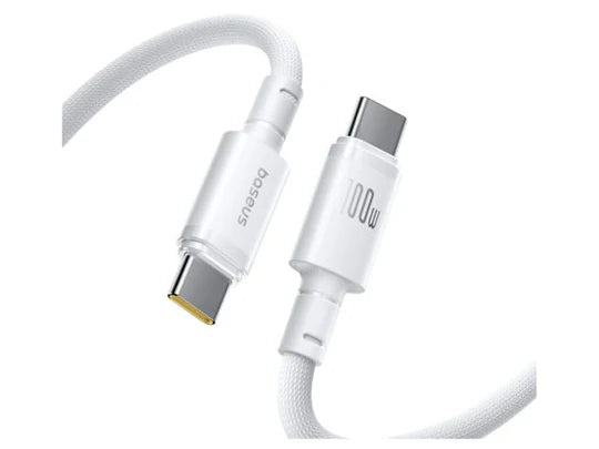 Baseus New Braided Fast Charging Cable USB-C to USB-C 100W 2m - White