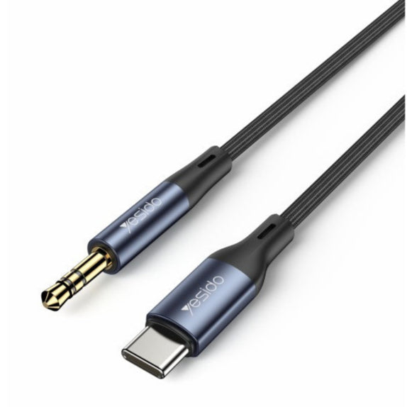 YESIDO YAU36 AUX 3.5MM to Type-C Cable كيبل صوت - من تايب سي الى 3.5 مم