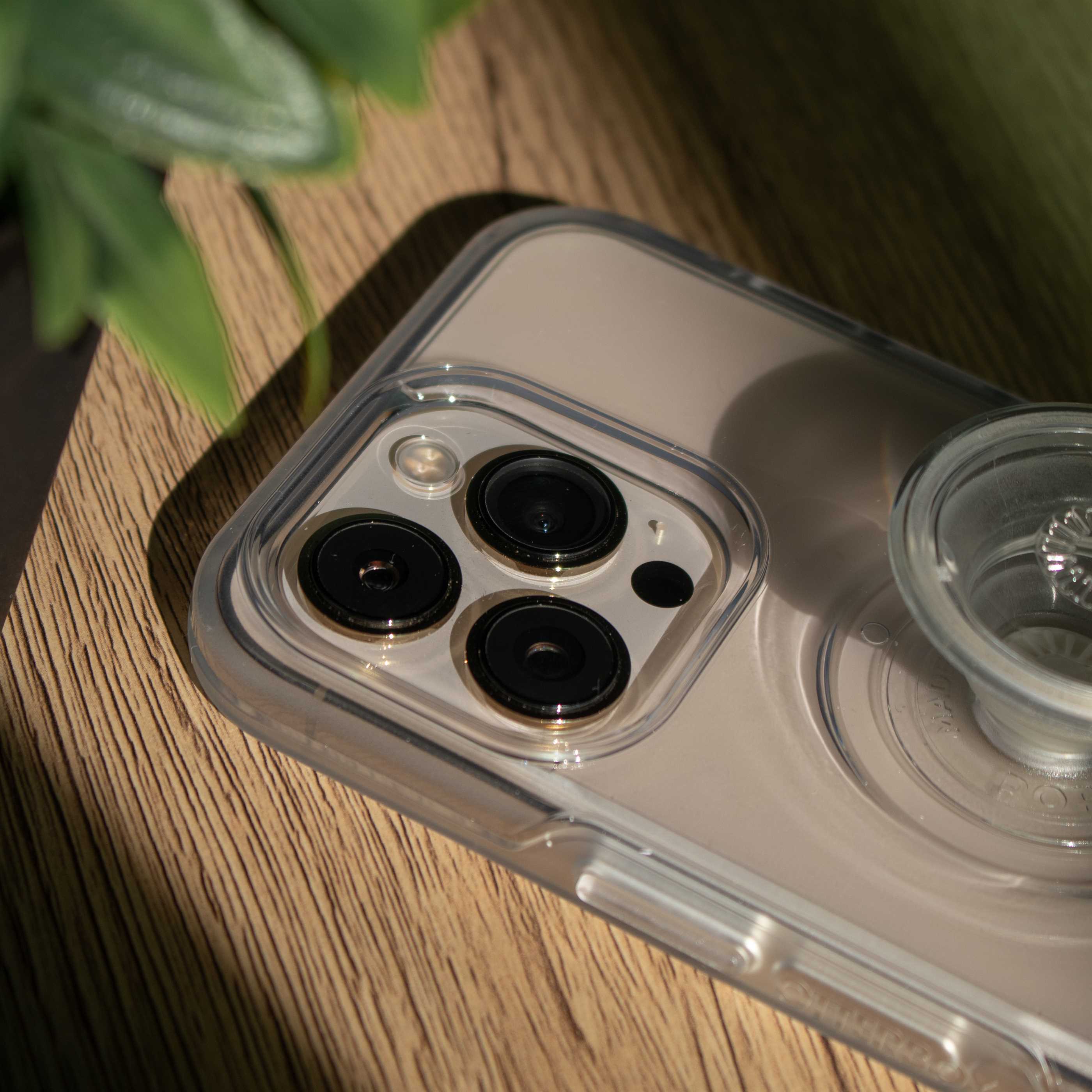 Otterbox Otter+Pop Symmetry Clear Case iPhone 12 mini - Clear - كفر حماية عالية مع مسكة دائرية بوب سوكت - اوتربوكس - شفاف