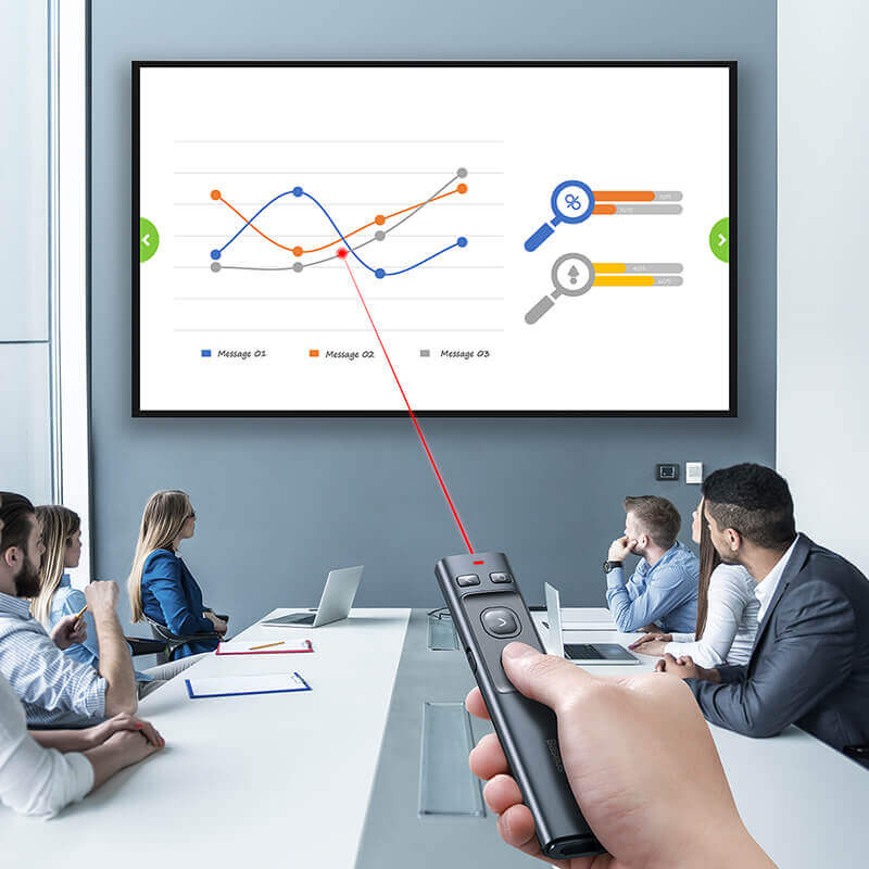 Baseus Orange Dot Wireless Presenter (Red Laser) Wireles Presenter [H]- مؤشر ليزر - للعروض التقديمية - البرزنتيشن - مناسب لجميع انواع الاجهزة والايبادات