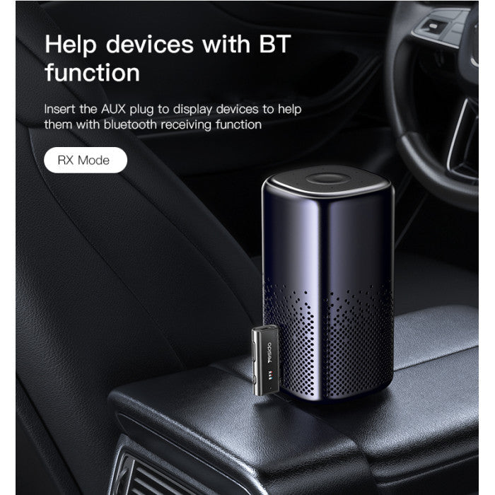 yesido YAU41 2 in1 Wireless Adapter 3.5mm Audio AUX Adapter Bluetooth 5.1 Transmitter Receiver - جهاز ارسال واستقبال بلوتوث - يوسيدو