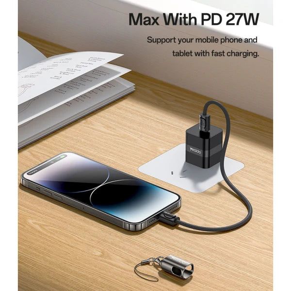 Yesido CA178 20CM 27W Type-C To Lightning Data Cable