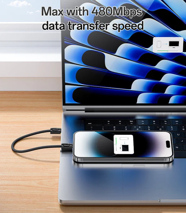 Yesido CA178 20CM 27W Type-C To Lightning Data Cable