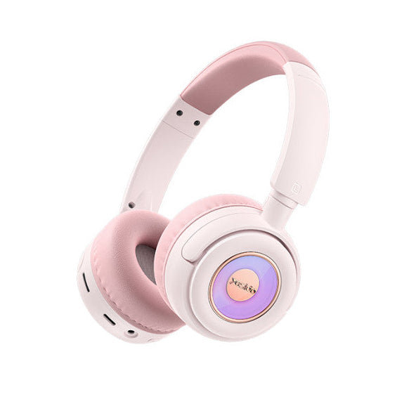 Yesido EP06 BT5.3 Colorful RGB Lighting Effects Kids Wireless Headphone - Pink - سماعة رأس بلوتوث - للأطفال - يوسيدو - كفالة 12 شهر
