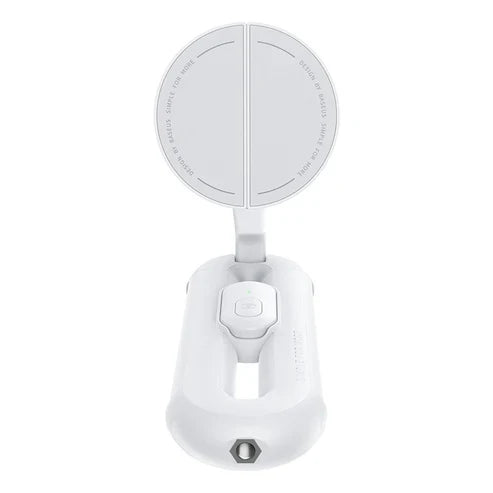 Baseus TechShot Dual-Support Selfie Stick – White [D] - ستاند تصوير + عصا سيلفي + ريموت - لجميع انواع الاجهزة - ماغ سيف + مسكه - بيسوس