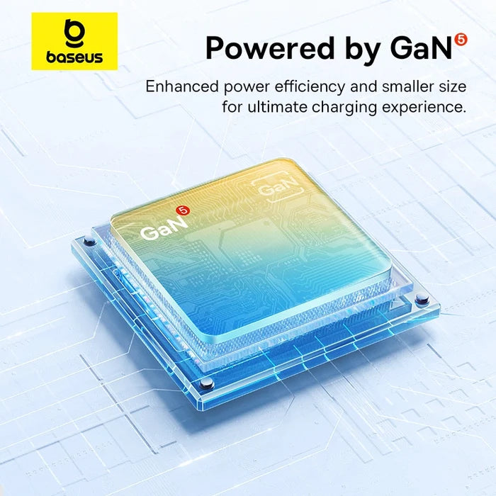 شاحن Baseus Palm 65W 2C+U السريع – أسود (المملكة المتحدة)