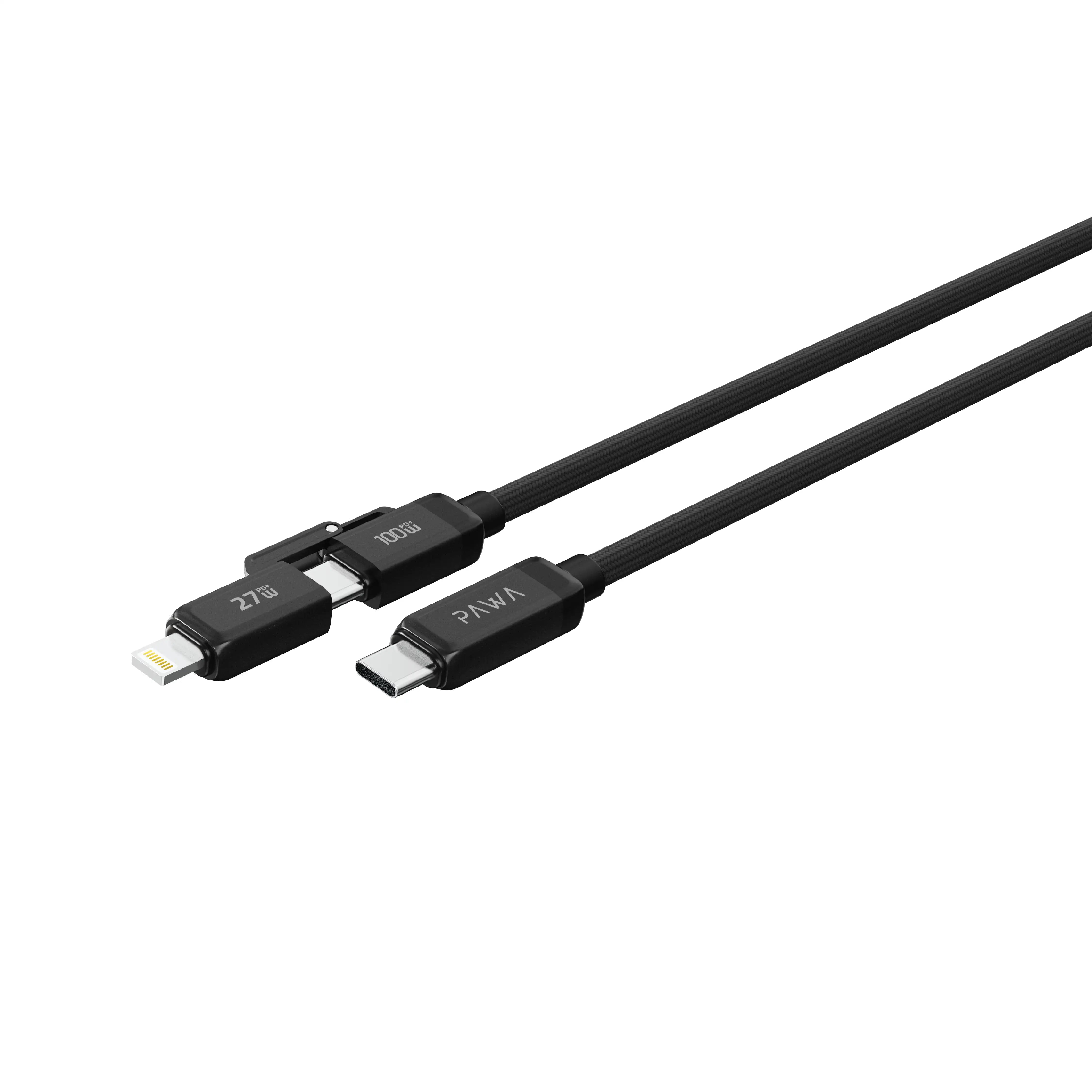 PAWA Dualpulse Typec + Lightning 2in1 Braided Cable
