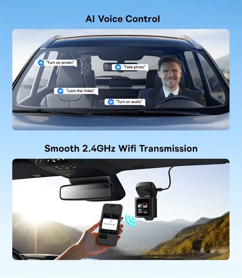 Baseus PrimeTrip VD1 Dash Cam 3K+1080p – Black