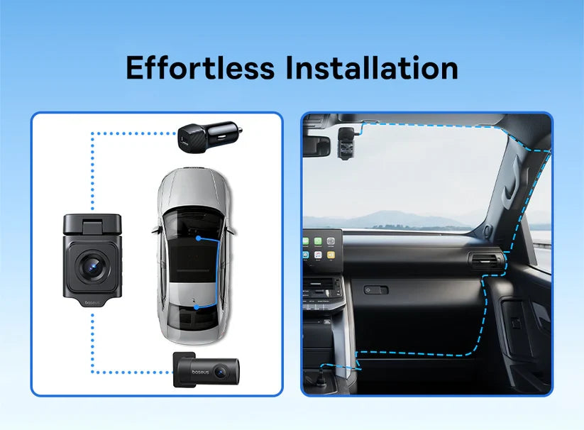 Baseus PrimeTrip VD1 Dash Cam 3K+1080p – Black