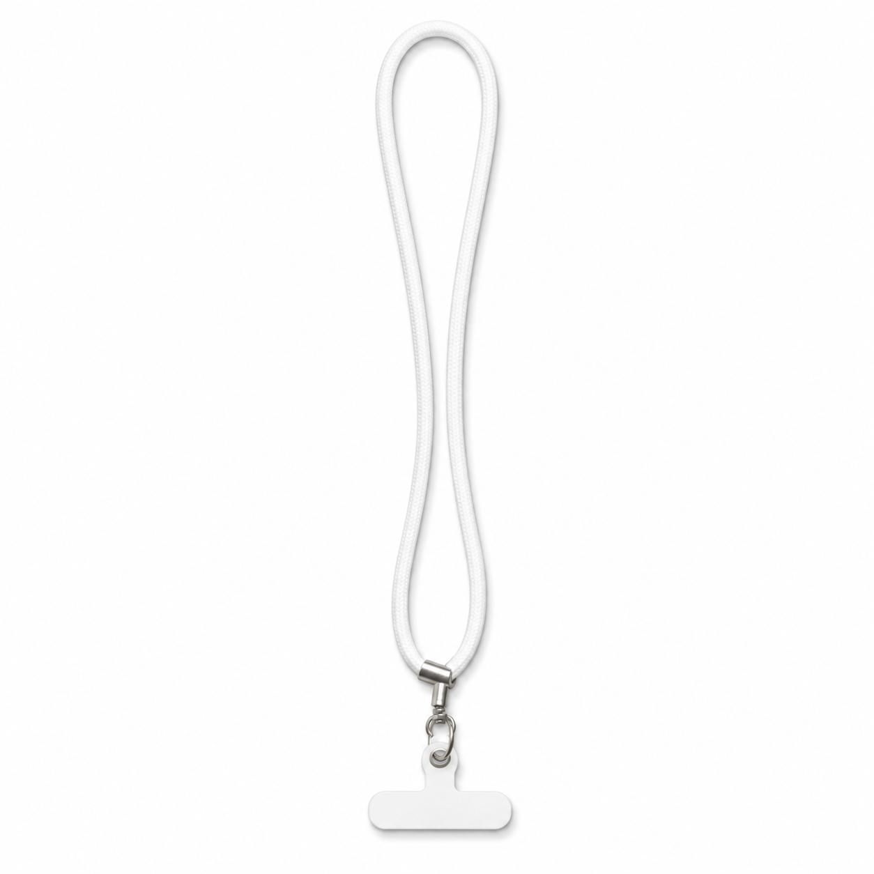 Lanyard / With Clear Case - White