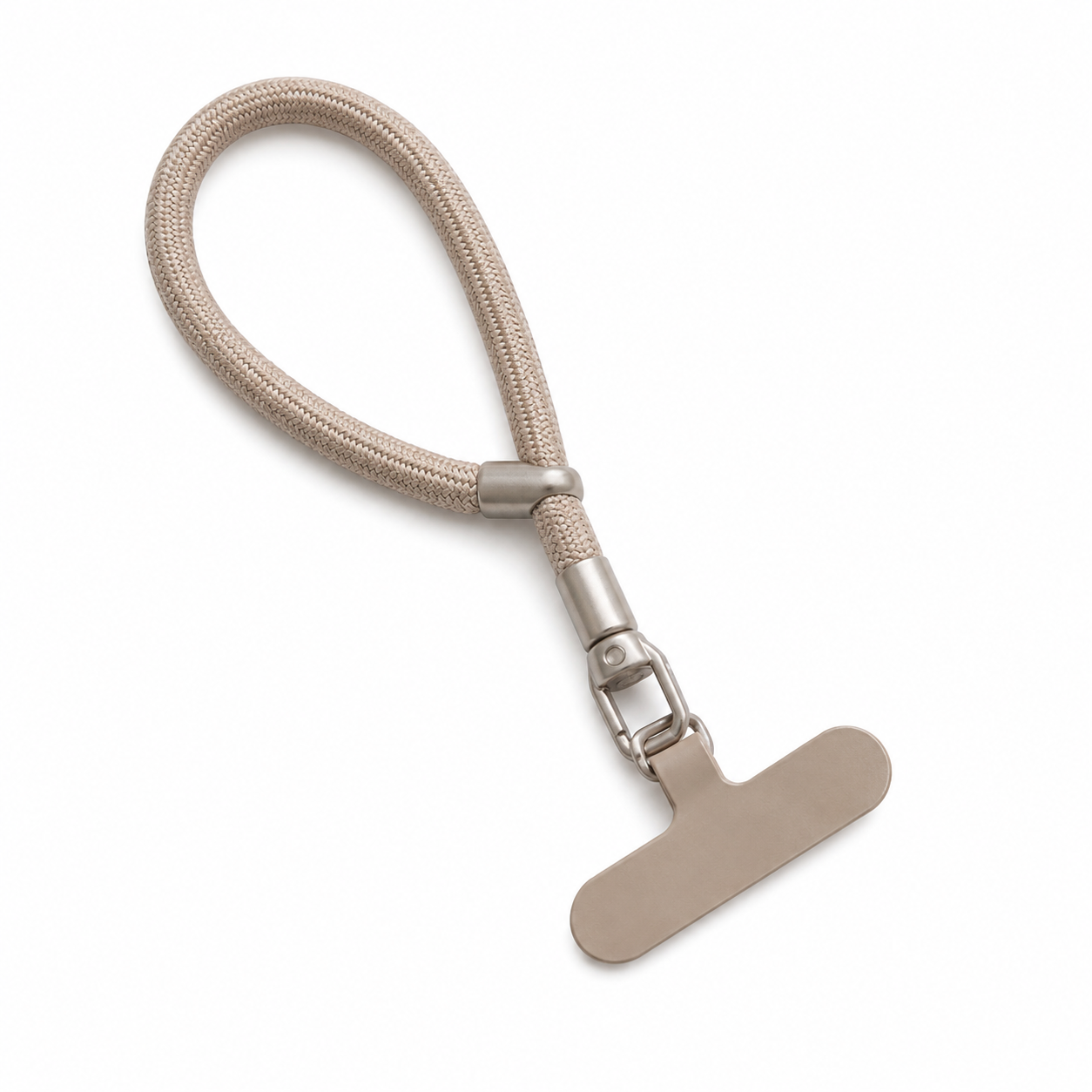 Short Lanyard / With Clear Case - Taupe Beige