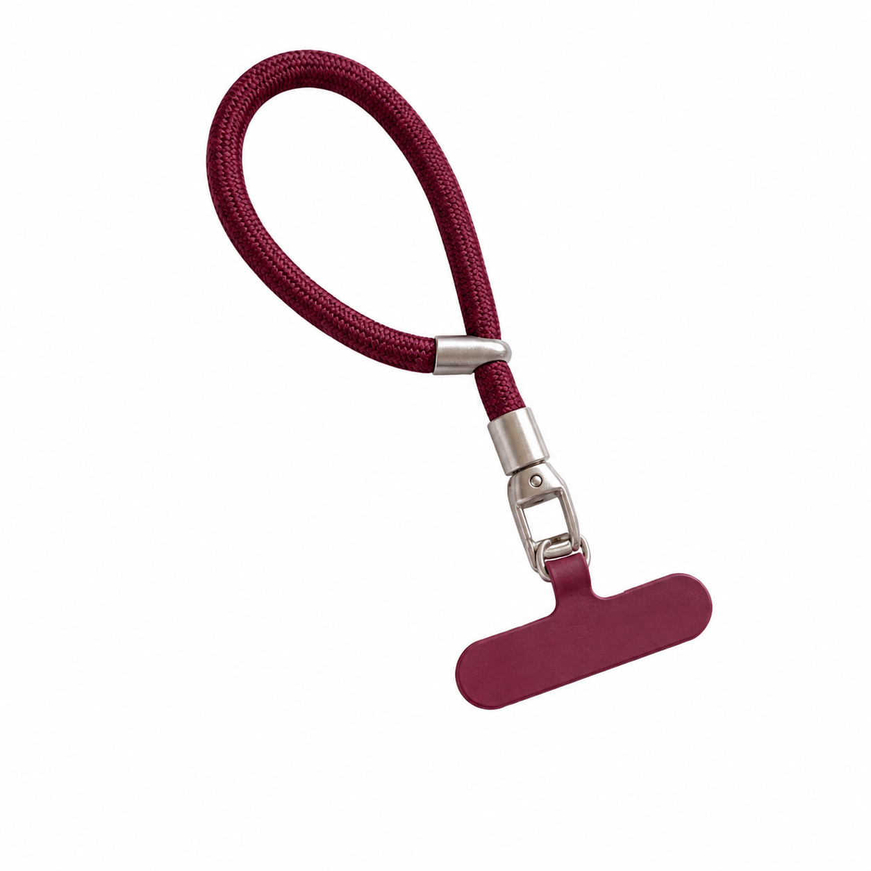 Short Lanyard / With Clear Case - Burgundy