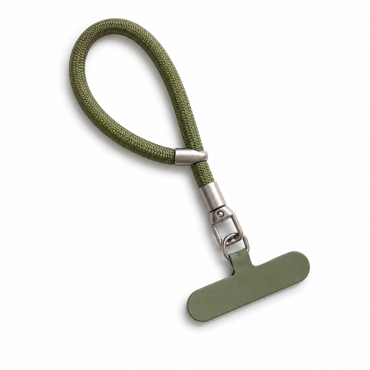 Short Lanyard / With Clear Case - Olive Green