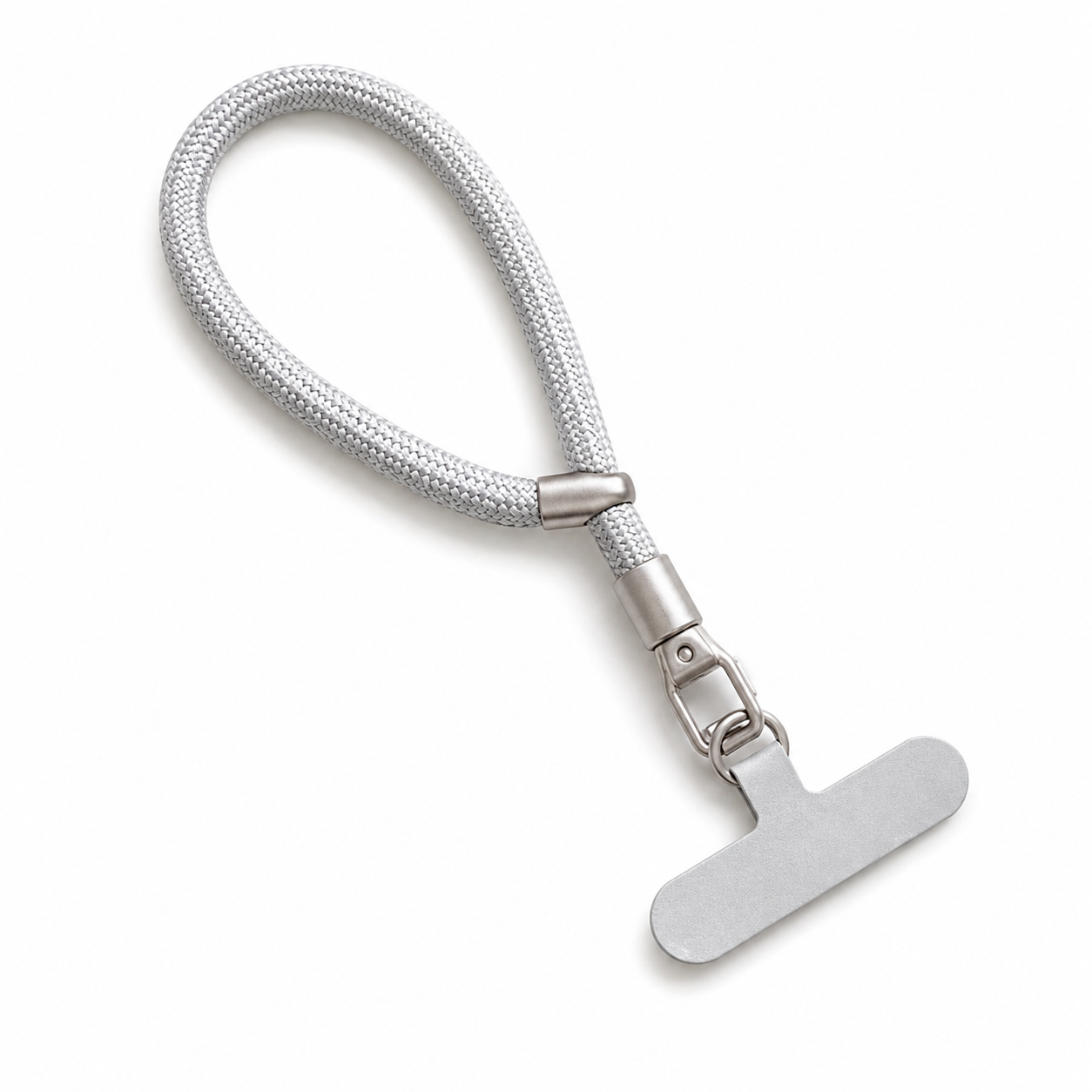 Short Lanyard / With Clear Case - Silver