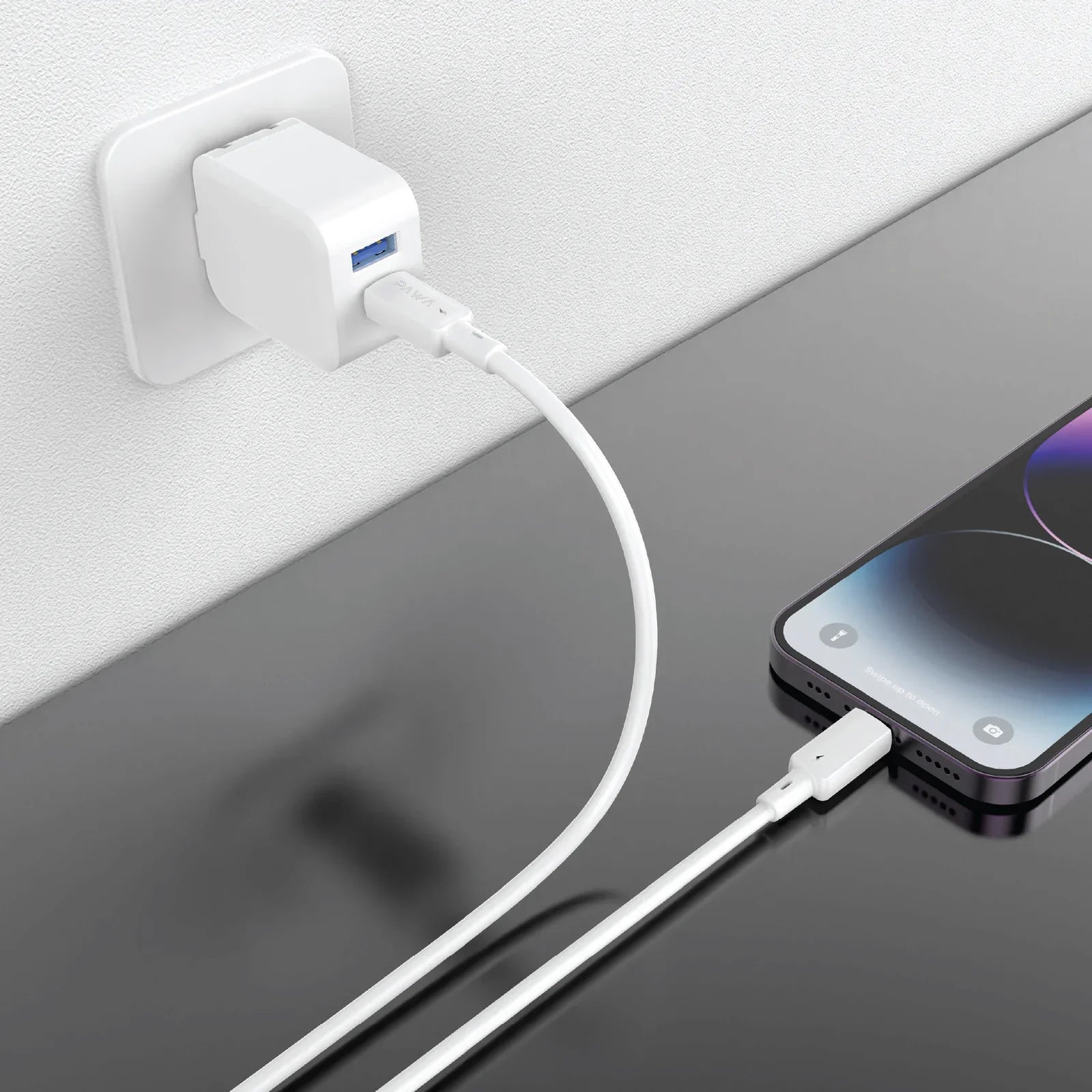 PAWA 3A USB-C TO Lightning Quick Charging - 1.2m - White
