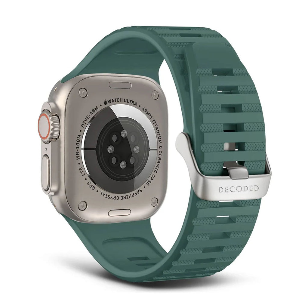 Decoded Silicone Ultra Traction Strap for AppleWatch (Sage Leaf Green) 49/46/45/44/42mm [C] - سير ساعة ابل - سيليكون