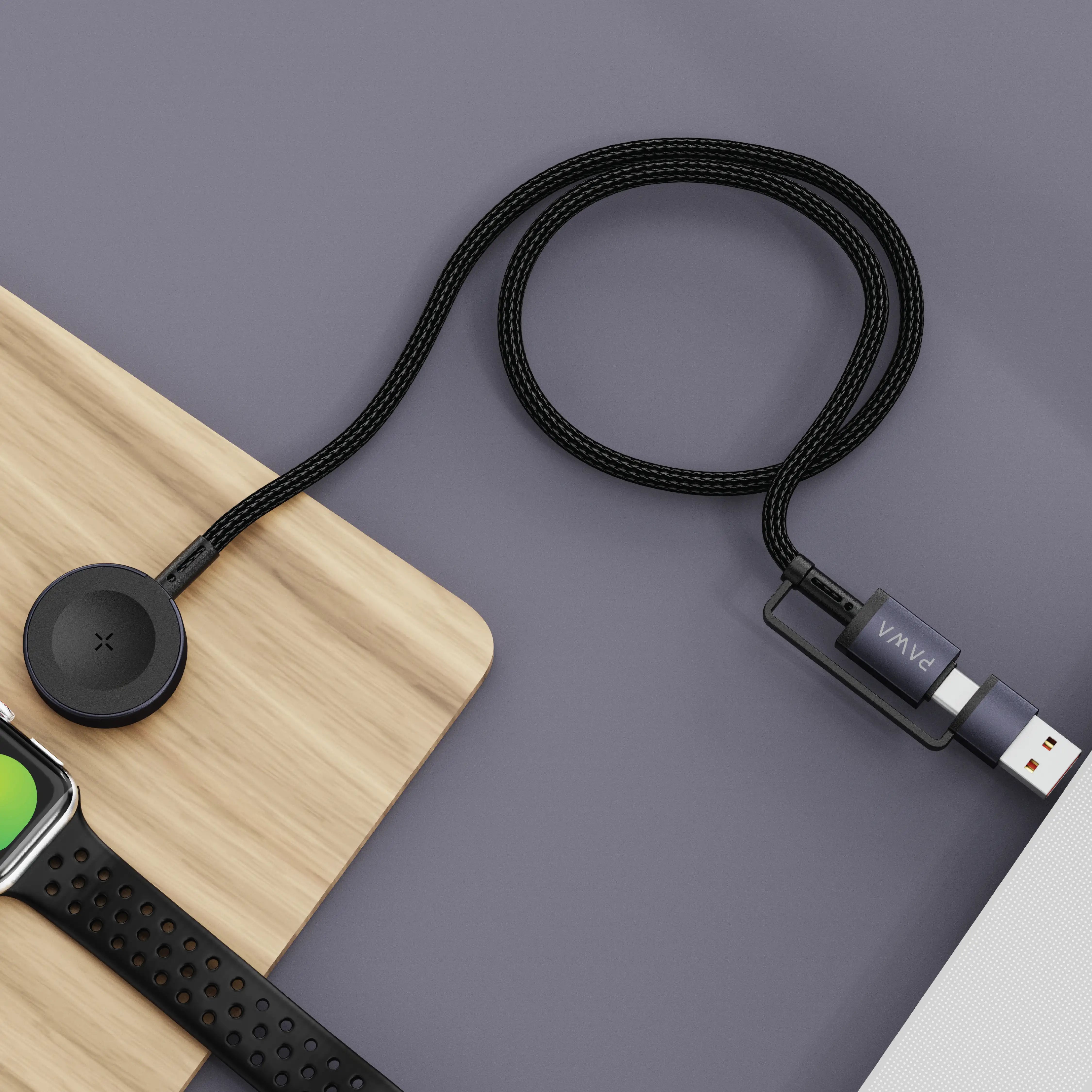 PAWA Hybrid Dual Connector Apple Watch Charger