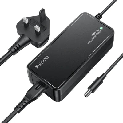 YESIDO CG11K 1.5M LENGTH 65W SMART CHARGING 15 IN 1 MULTI-FUNCTION LAPTOP CHARGER - بلاك شاحن لابتوب - 15 في 1 - يدعم اكثر من موديل - قوة 65 واط - كفالة 12 شهر