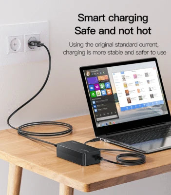 YESIDO CG11K 1.5M LENGTH 65W SMART CHARGING 15 IN 1 MULTI-FUNCTION LAPTOP CHARGER - بلاك شاحن لابتوب - 15 في 1 - يدعم اكثر من موديل - قوة 65 واط - كفالة 12 شهر