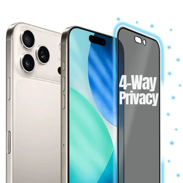 Torrii Bodyglass Screen Protector iPhone 17 Pro/Max - 4-Way Privacy [BU] - حماية شاشة خصوصية برايفسي - وحماية كاملة لجميع اطراف الجهاز