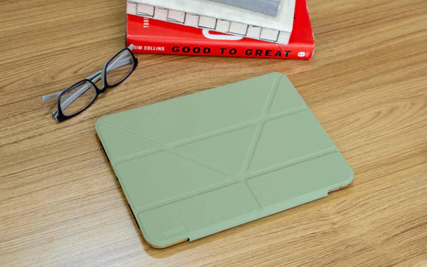 Torrii Torero iPad 11 (A16) & iPad 10.9 (10th Gen) Wallet Case - Light Green [B] - كفر ايباد حماية عاليه