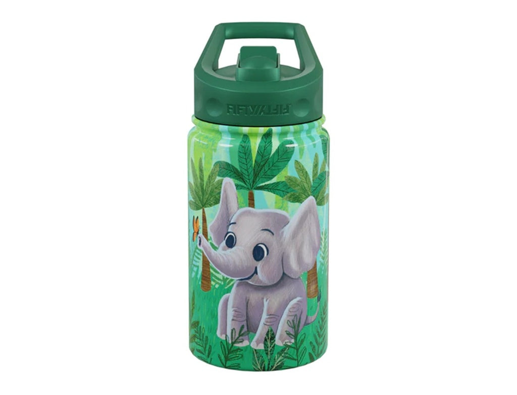 Fifty Fifty Kids Bottle with Straw Lid 350ML (Elephant) [C] - مطارة حافظ للحرارة - للأطفال