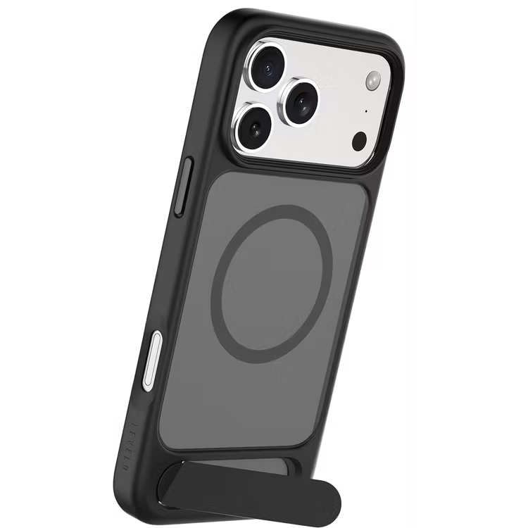 Levelo Matteo Case With Bottom Stand Grip For iPhone 17 Pro Max 17 Pro / 17 Pro Max [O] - كفر حماية عالية - ليفيلو - ايفون 17 بروماكس / 17 برو - ماق سيف - ستاند