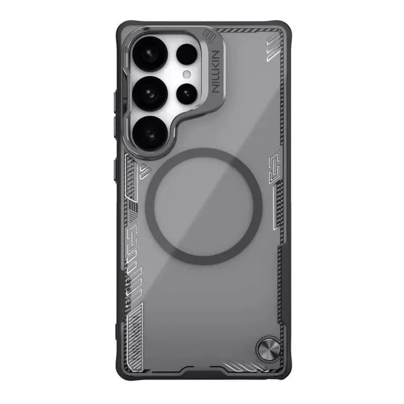 Nillkin Iceblade Prop Frame Version Magnetic MagSafe Case - Samsung Galaxy S25 Ultra / Black [H] -  S25 كفر جلاجسي  - حماية عالية - ماغ سيف - ستاند - سامسونج ألتر