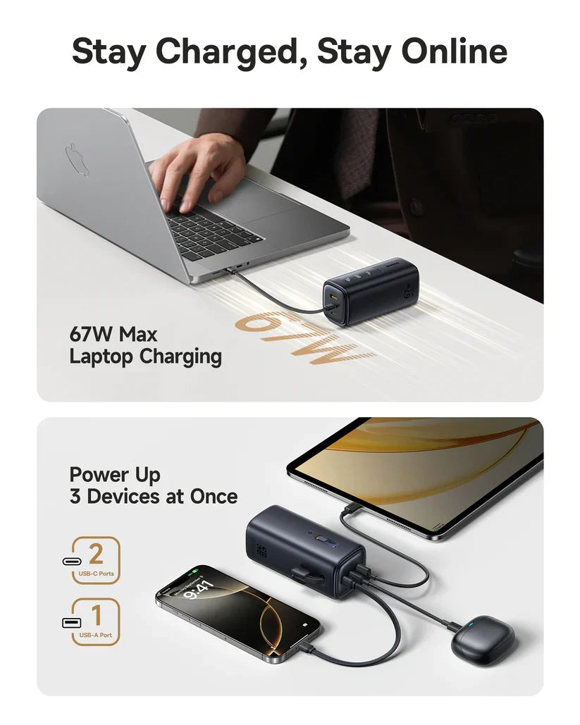 Baseus EnerGeek GX11 MiFi Power Bank 20000mAh 67W - Cosmic Black