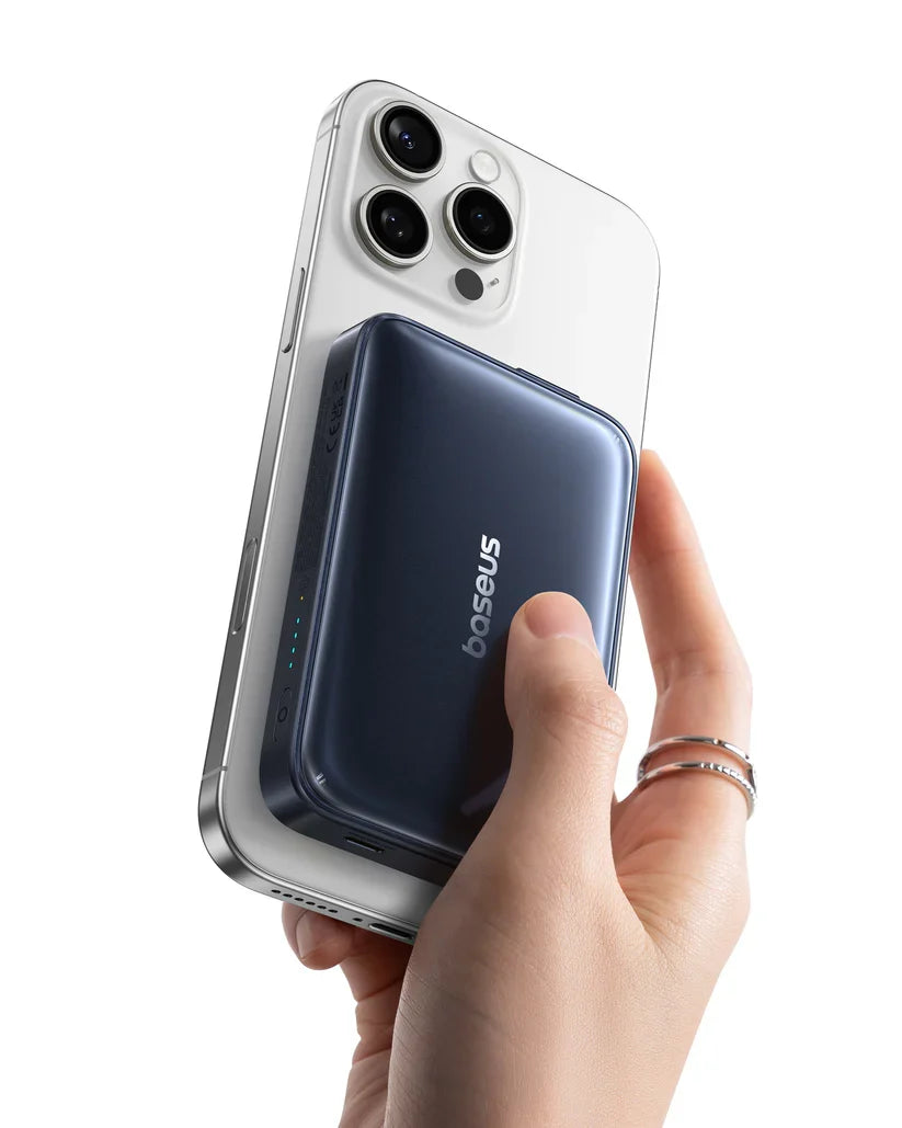 Baseus PicoGo AM61 Qi2.2 Magnetic Power Bank with Detachable Cable 10000mAh 45W - Cosmic Black