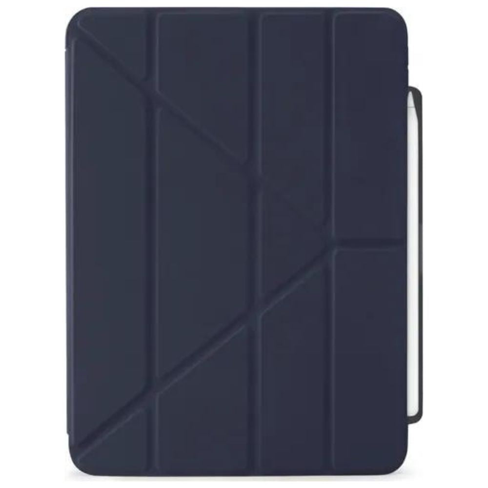 Pipetto Origami No.3 Pencil Case for iPad Pro 13" / 11" - M4/M5 (2024/2025) (Dark Blue) [C] - كفر ايباد + ستاند + مكان للقلم
