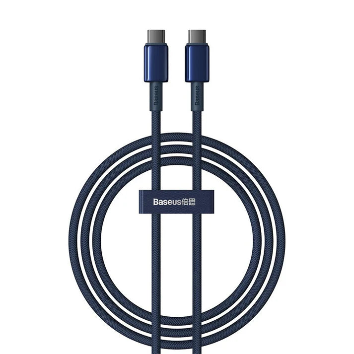 Baseus Tungsten Gold Fast Charging Cable USB-C to USB-C 100W 2m - Blue