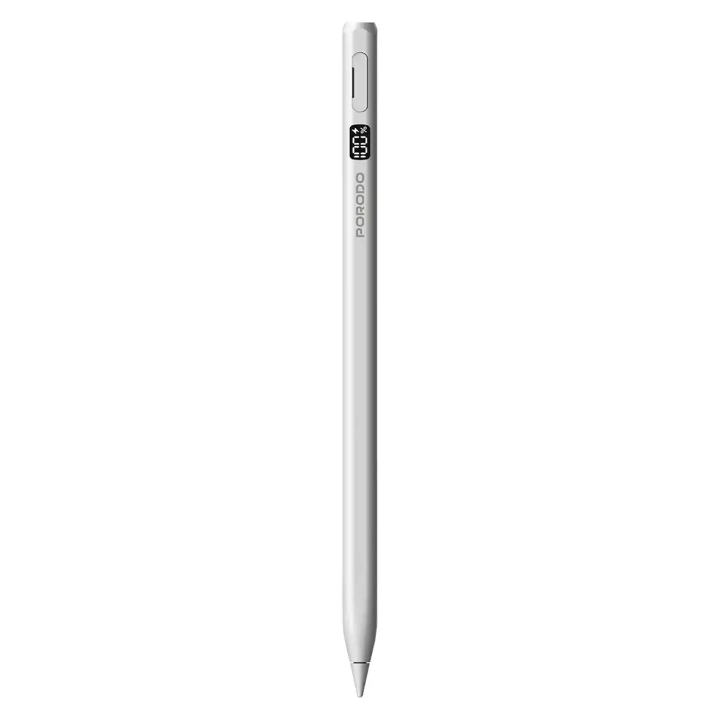 Porodo Magnetic Active Stylus Pen for iPad - White [O] - قلم الكتروني - لجميع انواع أجهزة الأيباد - بورودو - كفالة 12 شهر