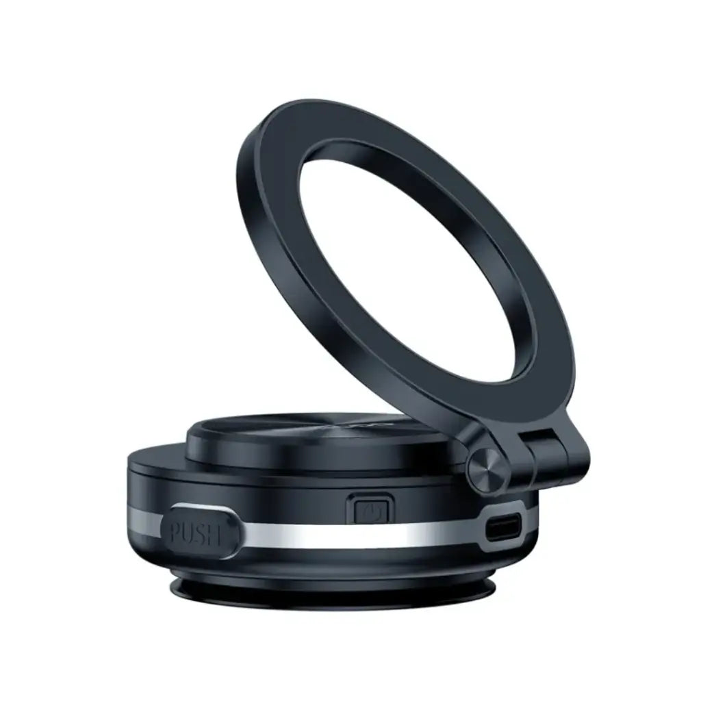 Porodo HS05 Vacuseal MagSafe Magnetic Mount - Black [O] - ستاند سيارة مناسب لجميع انواع الاجهزة - شفط - ماغ سيف - بورودو