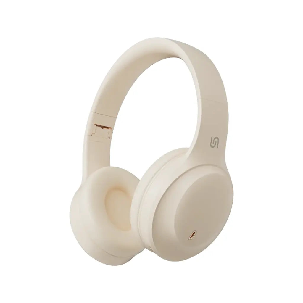 Porodo Soundtec PRIMO Wireless Headphone ENC & Low- Latency Gaming Mode - Beige [O] - سماعة رأس بلوتوث - بورودو - كفالة 12 شهر