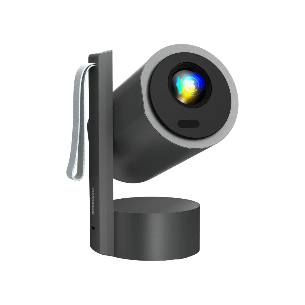 Porodo Full HD Smart Projector - Gray [O] - بروجكتور متنقل + بطارية تدوم حتى 2 ساعة شغل متواصل - كفالة 12 شهر