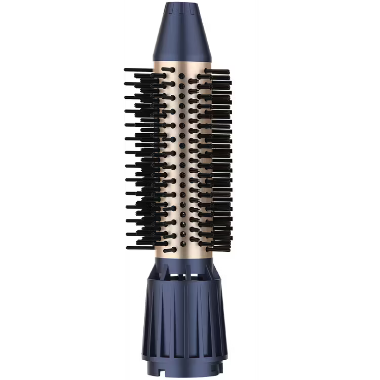 Porodo 5-In-1 Hot Air Brush Styling Set with Straightening & Curling Tool - Blue & Gold [O] - جهاز استشوار ومصفف الشعر من بورودو - 5 في 1 - كفالة 24 شهر