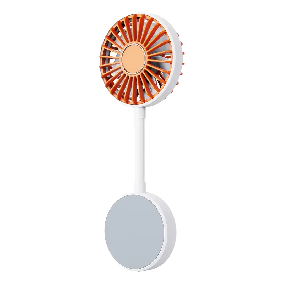 Porodo Lifestyle Chillo Mag 1200mAh Rechargeable Fan - White [O] - مروحة متنقلة - سرعات مختلفة + ستاند مرن قابل للطي - قاعدة ماغ سيف - برودو -  كفالة 12 شهر