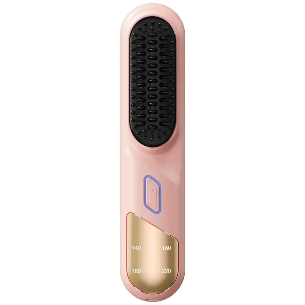 PORODO CORDLESS STRAIGHTENING COMB [O] - مشط فرد الشعر اللاسلكي - بورودو - وردي - كفالة 24 شهر