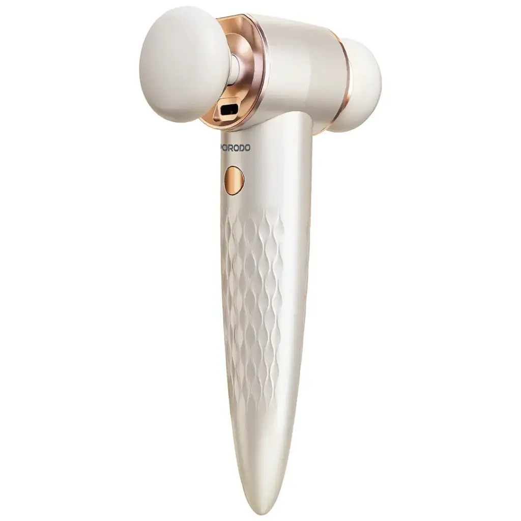 Porodo Magnetic Dual-Head Electric Beauty Blender - Beige[O] - جهاز تجميل كهربائي بمزدوج الرأس مغناطيسي من بورودو – بيج - كفالة 24 شهر